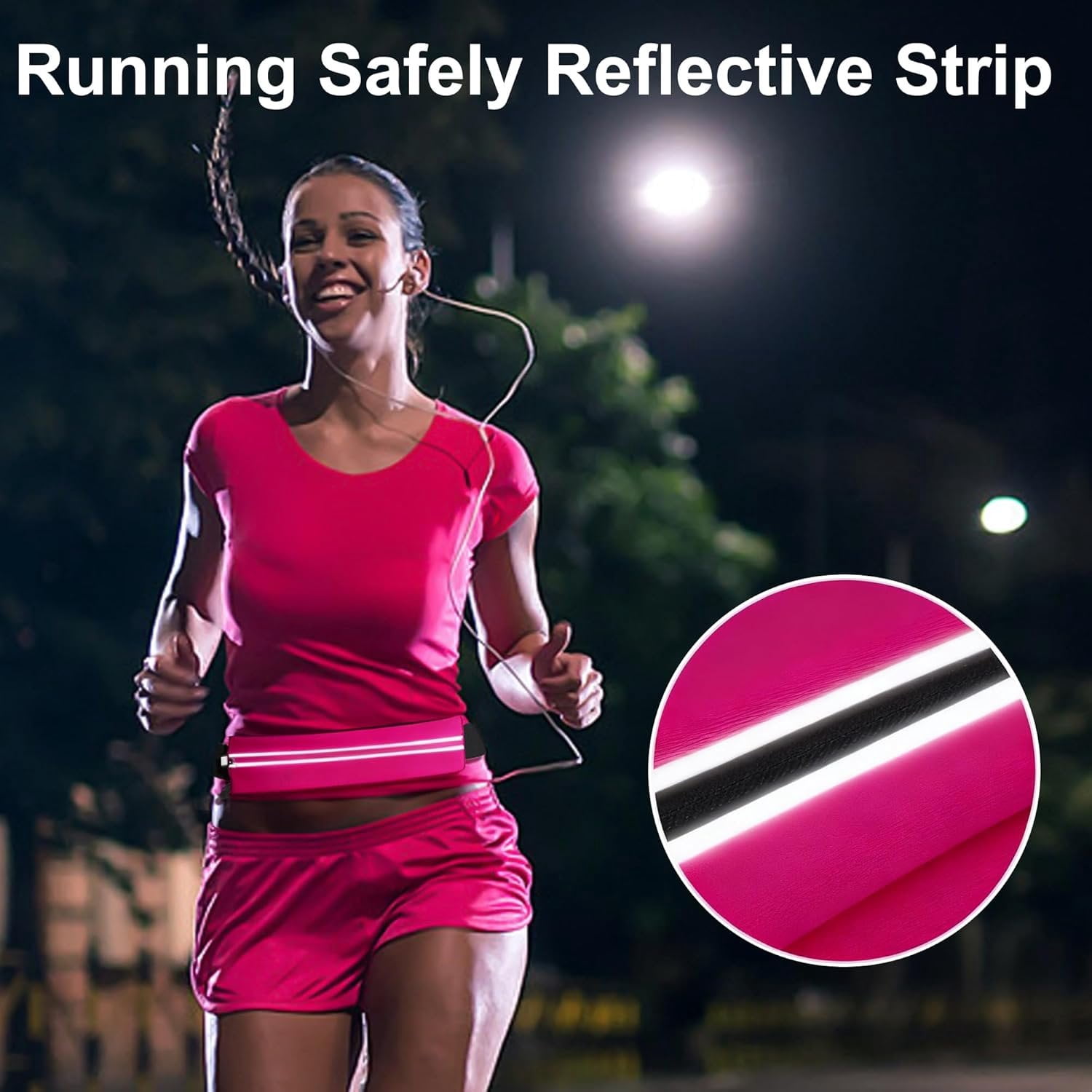Running Belt Fanny Pack for Men and Women Slim Running Bag Phone Holder Runner  Belt Running Essentials Workout Fitness Bright Red