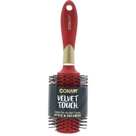 Conair Velvet Touch Round Blow Dry Brush 1 ea (Best Brush To Use For Blow Drying Hair)