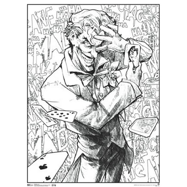 Joker Comic Book Art 18 X 24 Coloring Poster Walmart Com Joker Comic Book Art 18 X 24 Coloring Poster Walmart Com