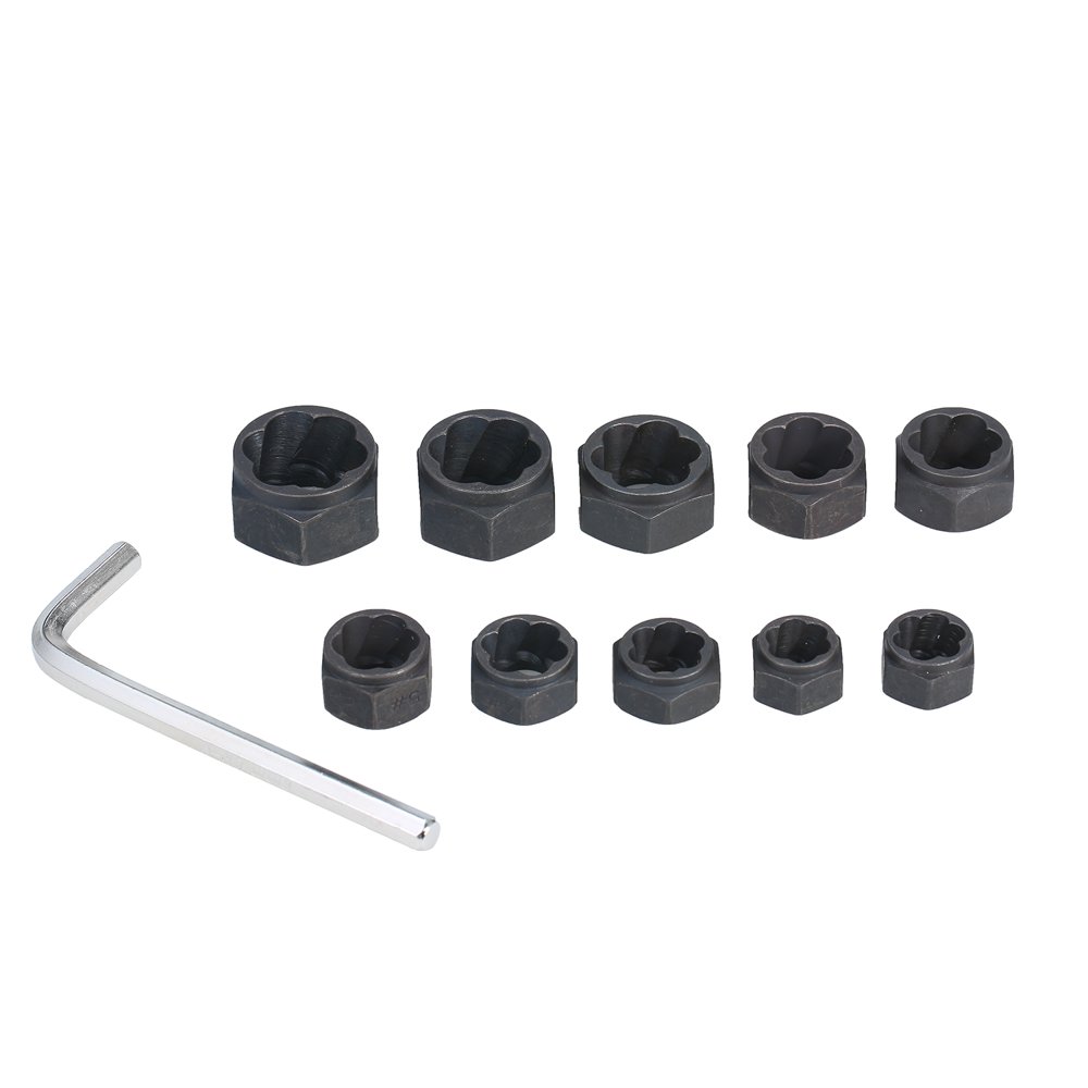 11Pcs Impact Bolt Nut Remover Set Nut Extractor Socket 919MM Locking