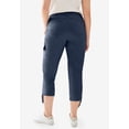 thumbnail image 2 of Ellos Women's Plus Size Stretch Cargo Capris Front and Side Pockets Casual Cropped Pants, 2 of 5