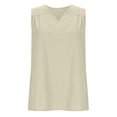 thumbnail image 6 of Duoif Womens Tank Tops V-Neck Business Tank, Cotton Linen Camisole Blouse Going Out Tops for Women Light Yellow M, 6 of 7