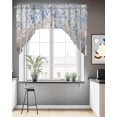 thumbnail image 3 of Blue Brown Forest Kitchen Curtains Swag Valance for Windows/Bathroom/Cafe, Modern Oil Painting Art Rod Pocket Drape Panel Swag Curtains Valance for Bedroom/Living Room 56"x36", 3 of 6