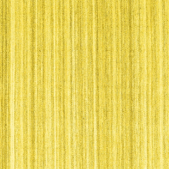 Ahgly Company Indoor Square Solid Yellow Modern Area Rugs, 8' Square