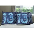 thumbnail image 6 of Ambesonne Blue Throw Pillow Cover 4 Pack, Polygon Effect Stars, 20", Dark Blue Pale Blue, 6 of 7