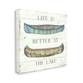 thumbnail image 3 of Stupell Industries Life Better at Lake Weathered Canoes Graphic Art Gallery Wrapped Canvas Print Wall Art, Design by Daphne Brissonnet, 3 of 7