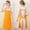 Orange, variant on 100Fens H Back Style Apron With Pocket For Women Men Adjustable Large Size Comfortable Kitchen Home Cooking