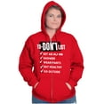 thumbnail image 3 of Funny Pessimist To Don't List Lazy Zip Up Hoodie Men's Women's Brisco Brands X, 3 of 6