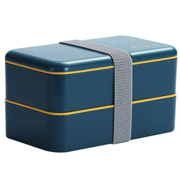 1pc estilo japonés de doble capa bento caja crisis de caja de cajas de almuerzo para hogar