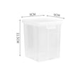 thumbnail image 1 of Kitchen Sealed Tank, Transparent Food Container, Moisture-Proof Storage, 3-Size Stackable Plastic, Kitchen Storage Supplies, Dry Food Freshness Preservation & Classification for Home Cooks, 1 of 2