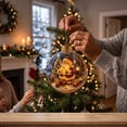 thumbnail image 5 of Glowing Christmas Tree Ornament, Christmas Diorama Ornament | Glowing Christmas Tree Ball with Warm Led Light, Light-Up Mini Holiday Scene, for Home Christmas Hanging Decoration, 1PC A, 5 of 5