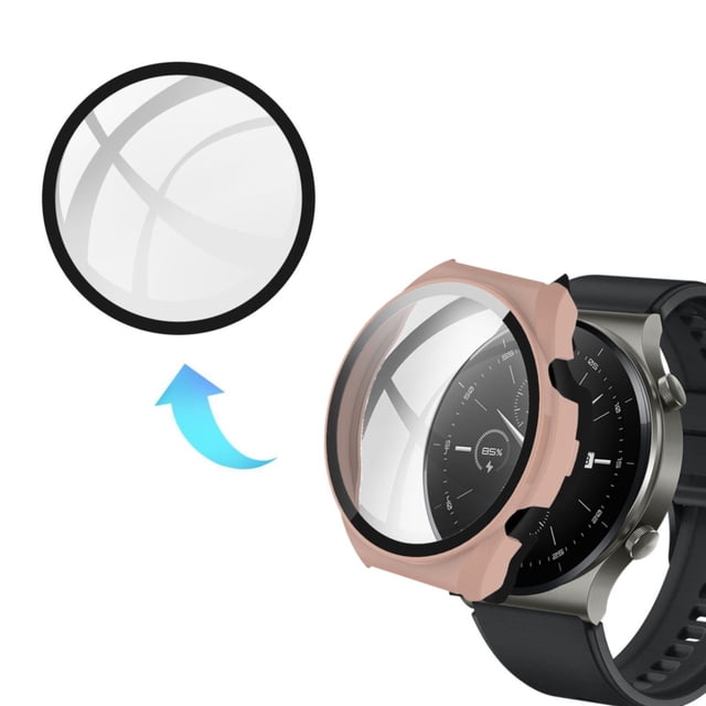 Oliegs Heated Blanket Screen Protector Cover Suitable Compitable With Huawei Watch GT 2 Pro 46mm Glass Case+Film Smart Watchband Full Protective Cover 2ml Chocolate