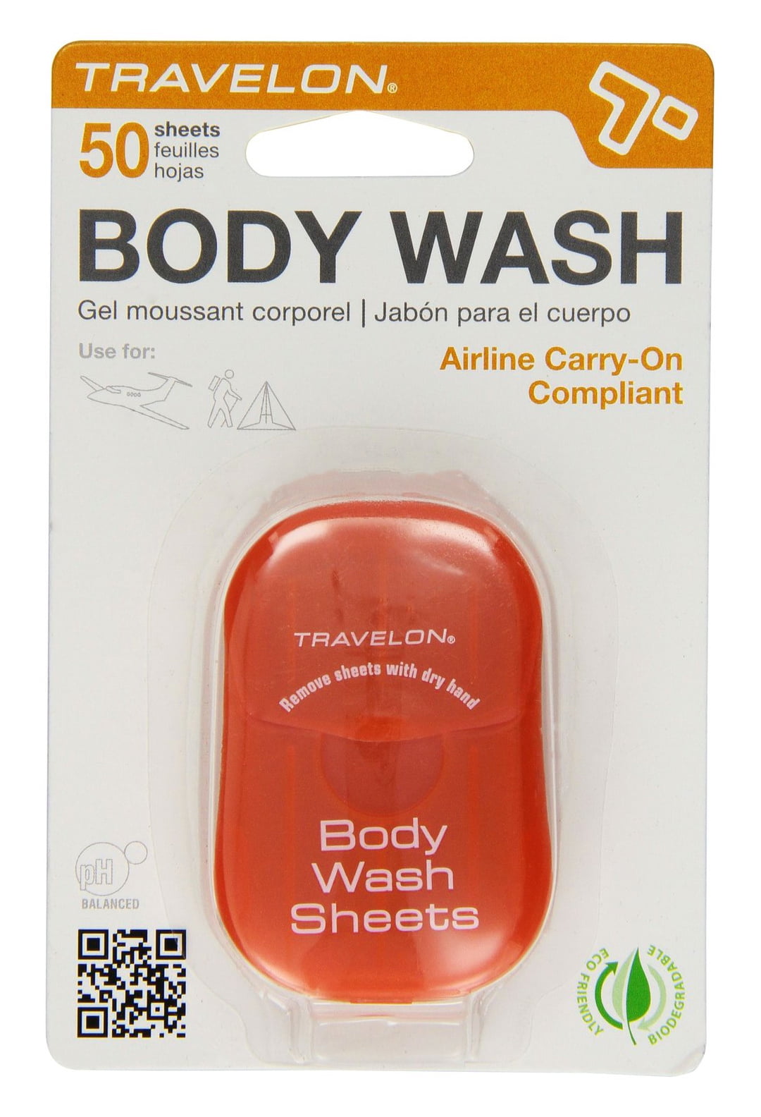 Travelon Body Wash Hand Bath Travel Slice Sheets Box Paper Soap 50 CT