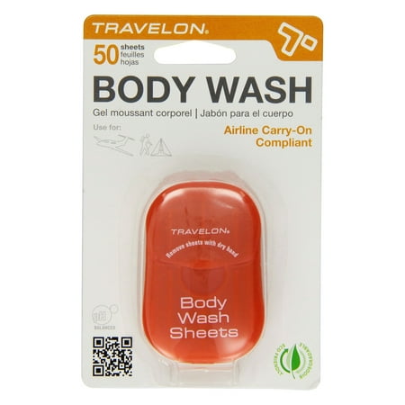 Travelon Body Wash Hand Bath Travel Slice Sheets Box Paper Soap 50 CT TSA Ok