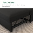 thumbnail image 6 of HONBAY U-Shaped Sectional Pull Out Sofa Bed  with Storage Chaise Convertible Sleeper Sofa for Living Room, Black, 6 of 12