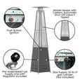 thumbnail image 6 of Merrick Lane Stainless Steel Pyramid Shape Portable Outdoor Patio Heater - 7.5 Feet Tall in Slate Gray, 6 of 11