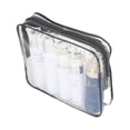 thumbnail image 5 of 3 Pieces Large Clear Travel Bags for Toiletries, Waterproof Clear Plastic Cosmetic Makeup Bags, Transparent Packing Organizer Storage Bags (Black), 5 of 5