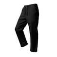 thumbnail image 6 of Miluxas Mens Casual Soft Linen Long Shorts Knee Length Sport Running Lounge Work Shorts Capri Pant Black XL(XL), 6 of 6
