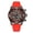 Red, variant on MEGIR Fashion Men Watch Silicone Sports Wristwatch Quartz Chronograph Large Dial Luminous Date Clock