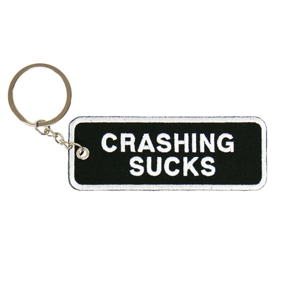 Hot Leathers KCH1046 Crashing Sucks Embroidered Key Chain 4X2