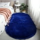 thumbnail image 3 of Matsuzay Manta ovalada, alfombrilla lavable para el suelo, alfombra decorativa resistente a los deslizamientos, adornos para la puerta del pasillo del Decoración del hogar Azul 1.6*0.8 metros Matsuzay  HA071454-10, 3 of 5