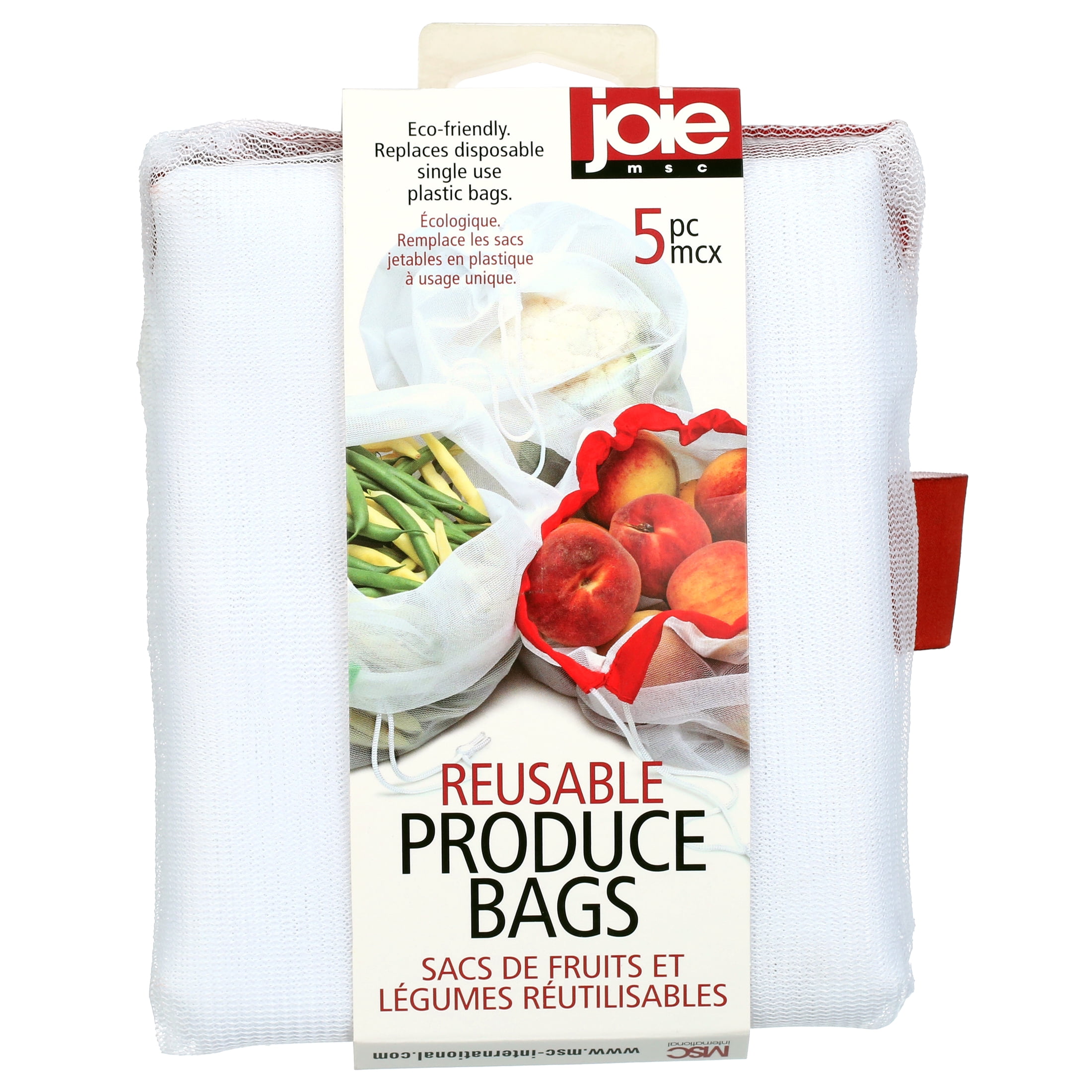 Set of 6, Fridge Vegetable Storage Bag with Zipper