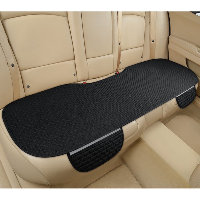 Cojín de asiento de coche, cojín de lino para asiento de coche, funda para asiento de coche, cojín pequeño para asiento de coche, conjunto de tres piezas para asiento de coche