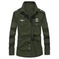 thumbnail image 1 of Chaqueta militar de manga larga para hombre, informal, a la moda, de manga larga Pompotops oipoqjl49926, 1 of 7