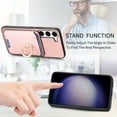 thumbnail image 3 of Classic Back Case for Samsung Galaxy S23, with Removable Magnetic Card Slots Support Car Magnetic Mount with Finger Ring Stand Business Thin Fit Phone Case for Galaxy S23, Pink, 3 of 11
