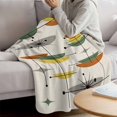 thumbnail image 3 of Sage Green Boho Blanket Soft Cozy Warm Throw Blanket for Couch, Plush Fuzzy Flannel Fleece Blankets for Sofa, Geometric Bohemian Color Block Bed Blankets Lightweight Gifts for Women, 30"x40", 3 of 9