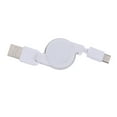 thumbnail image 3 of FELTECHELECTR Cable de carga USB 3.1 retráctil tipo C, carga rápida, portátil, para teléfonos Android (blanco), 3 of 5