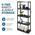 thumbnail image 2 of Gracious Living 5 Shelf Fixed Height Ventilated Medium Duty Storage Unit, Black, 2 of 9
