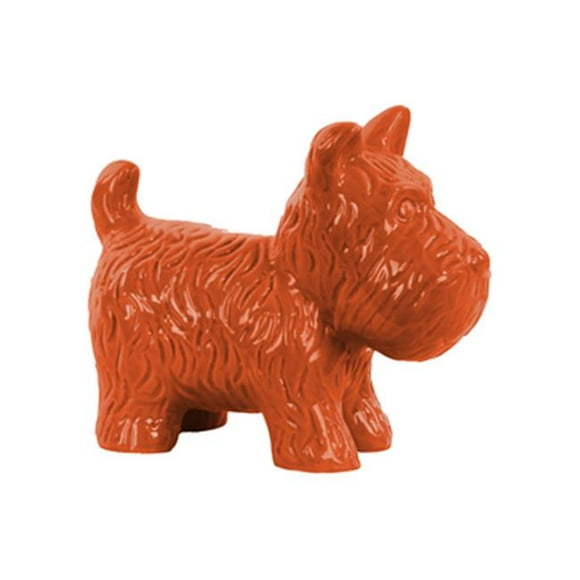 Collection Tendances Urbaines 38466 4,5 x 7 x 8,5 Po Figurine de Chien Welsh Terrier Debout en Céramique - Finition Brillante&44; Orange
