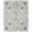 Blue Cream, Pattern 2, variant on ODIKA 2'x3' Washable Accent Rug Pet Friendly, Bedside Mat Botanical Scroll Border Geometric Papel Picado Under Vintage Boho Playful for Bedroom, Nursery, RV