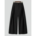 thumbnail image 3 of INCERUN Men's Wide Leg Pants High Waist Casual Baggy Trousers, 3 of 4