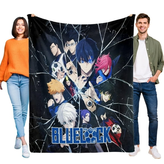 Blue Lock Throw Blanket Gifts for Fans Lover Girls Boys Women Present Hoodie Him Bed 60"x80"