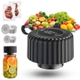 thumbnail image 1 of Graflsoa Rechargeable Electric Mason Jar Vacuum Sealer with 1800mAh Battery - One-Touch Operation, Fits Wide & Regular Mouth Jars, Includes 20 Lids, Vacuum Bags, Opener & USB Cable - Black, 1 of 6
