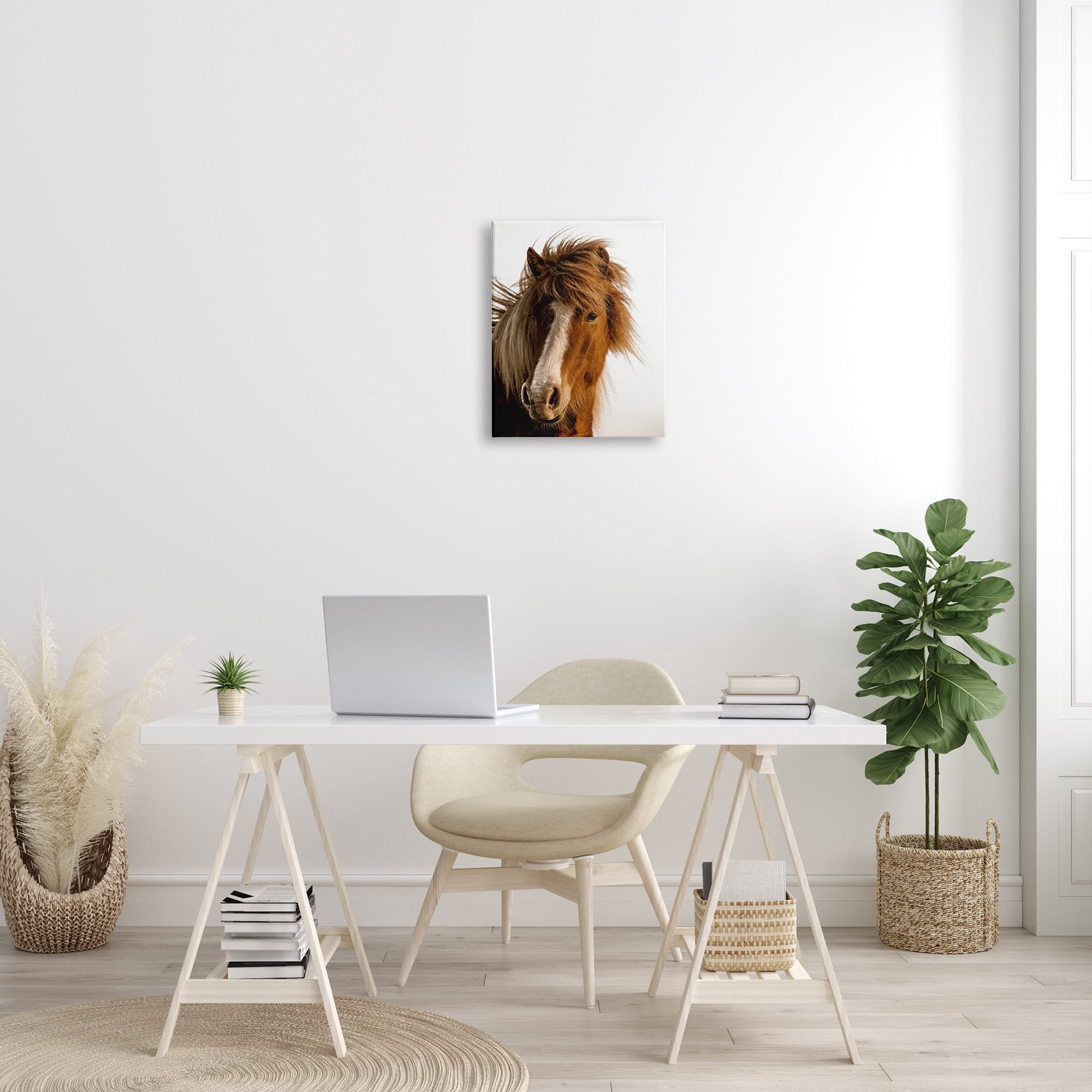 Stupell Industries Long Mane Horse Equestrian Portrait Brown Animal Photograph, 30 x 40, Design by Danita Delimont