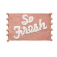 thumbnail image 2 of VCNY Home So Fresh Pom Pom Typography Blush Polyester Bath Rug, 20" x 32", 2 of 5