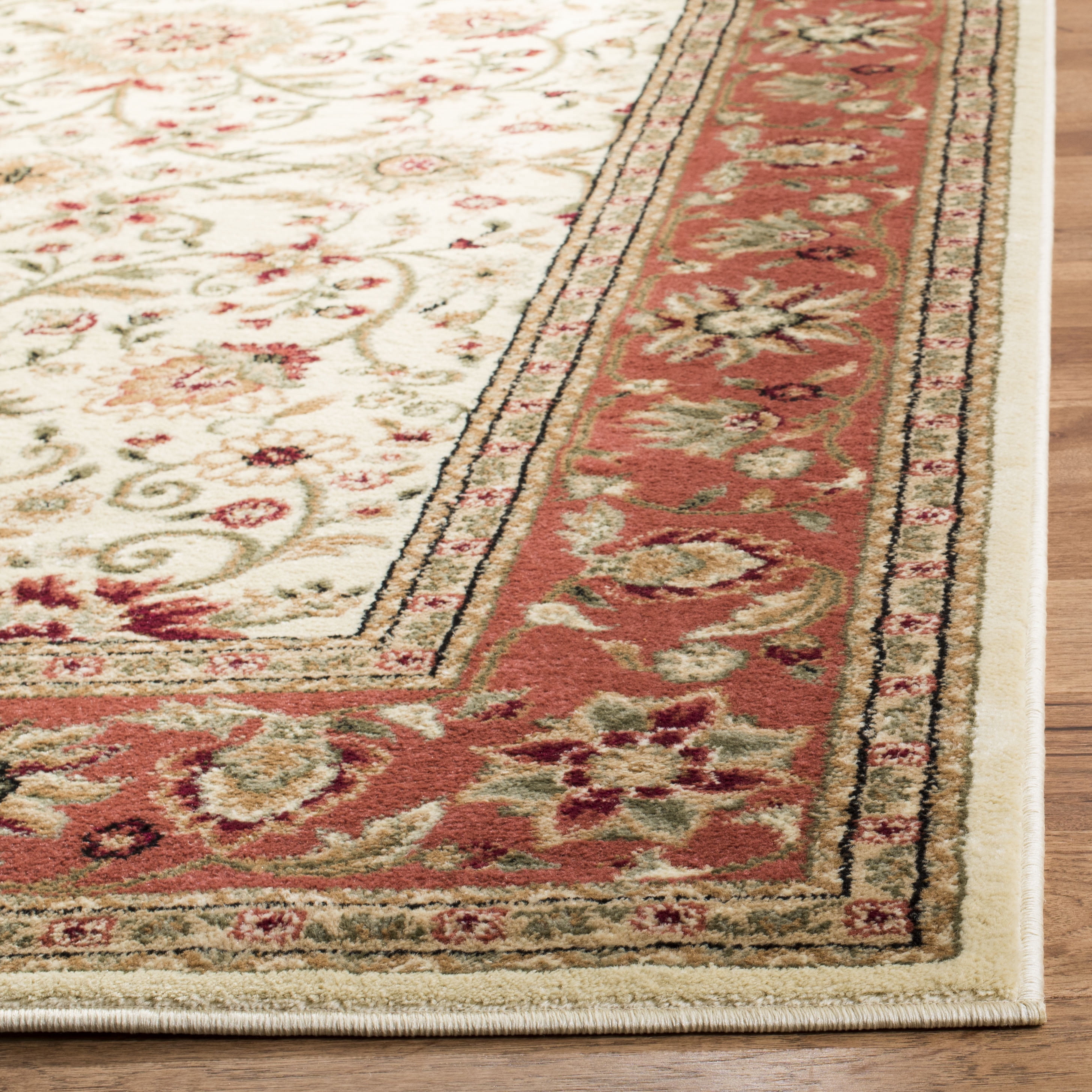 Safavieh Lyndhurst Victoria Floral Area Rug, Ivory/Rust, 10' x 14'