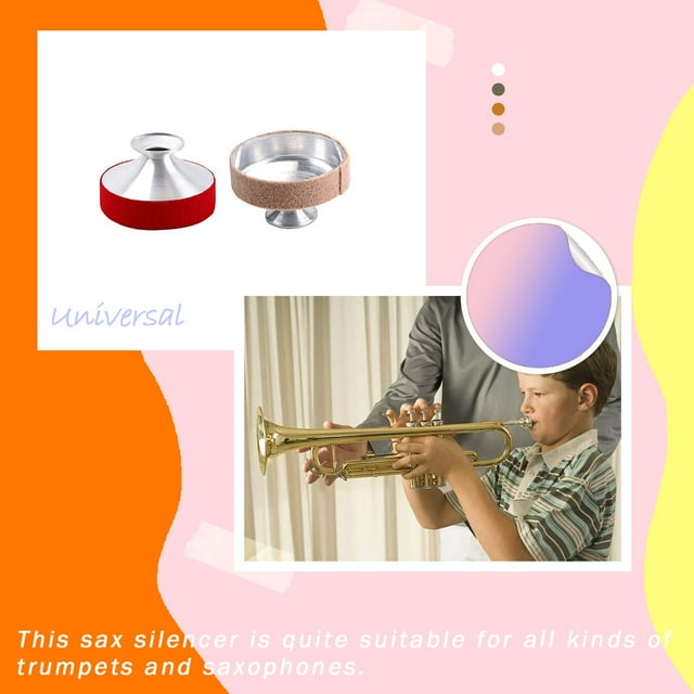 Sound Dampener Instrument Accessories Practicing Prop Professional Trumpet Mute for Beginners Straight No Scratches Sax Silencer Red