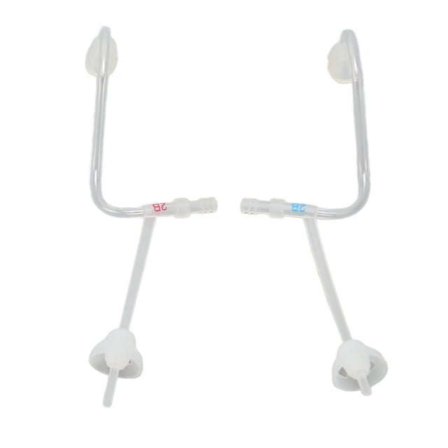 1 par de tubos de sonido para amplificador auditivo de poste de oreja, de silicona transparente, de repuesto para tubo de sonido delgado.