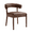 PU Brown - Brown Wood, variant on Dayalane Dining Chairs Set of 2, Mid Century Modern Linen Upholstered Kitchen Chairs with Curved Open Back Comfy Accent Chair Side Chairs for Home Living Room Restaurant Reception, Beige