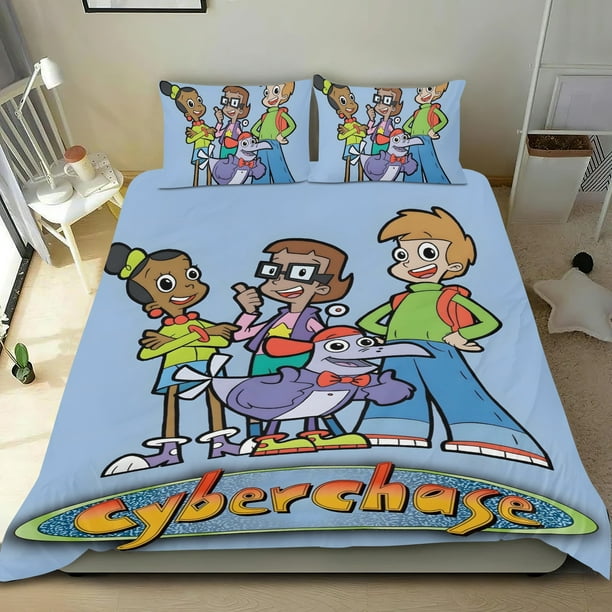 Ciberperseguimiento Conjunto de sábanas temático, trío de piezas, cómodo y amigable con la piel, diseño único, regalo de decoración para el hogar para familiares, amigos y fans, 90 cm * 190 cm