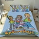 thumbnail image 1 of Ciberperseguimiento Conjunto de sábanas temático, trío de piezas, cómodo y amigable con la piel, diseño único, regalo de decoración para el hogar para familiares, amigos y fans, 90 cm * 190 cm, 1 of 6
