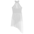 thumbnail image 7 of TiaoBug Women's Flower Lyrical Dance Costume High Low Modern Contemporary Dance Dress Dancewear Ivory XL, 7 of 7