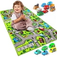 thumbnail image 1 of Kids Rug Carpet Playmat, Inlcuding Cars - City Life Learn, Have Fun Safe, Children's Educational, Road Traffic System, Multi Color Activity Play Mat! for Playing for Bedroom Playroom, 1 of 3
