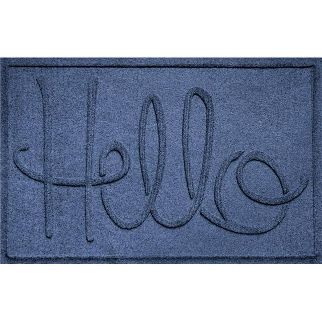 Aqua Shield 20647610023 2 x 3 ft. Simple Hello Doormat - Navy