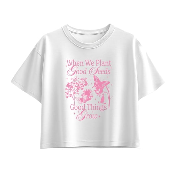 Instant Message - Good Things Grow Short Sleeve Boxy Graphic T-Shirt