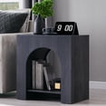 thumbnail image 6 of SinCiDo Modern Arched Nightstand with Charging Station, Bedside Table with Open Shelf Storage for Bedroom, Living Room, 6 of 7